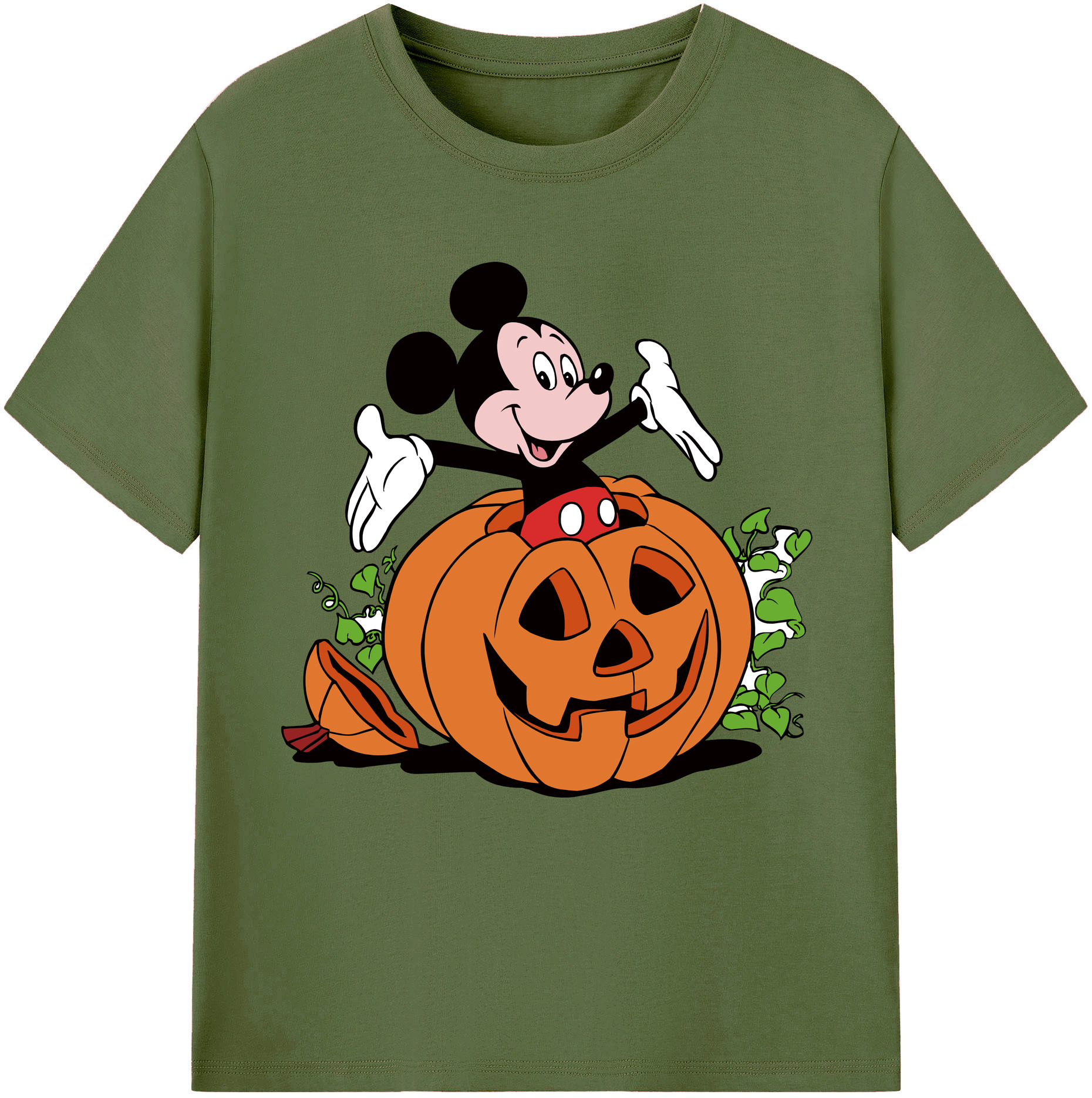 （画像用） ミッキーマウス Mickey Mouse 綿100％半袖Tシャツ（フロントプリント）